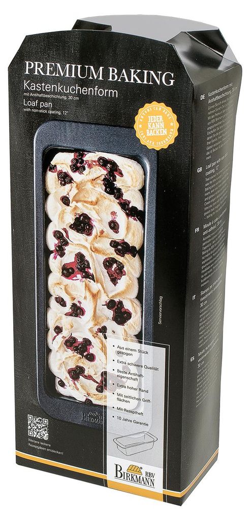 BIRKMANN Kastenkuchenform, L 30 cm x H 8,5 cm, extra hoher Produktbild 