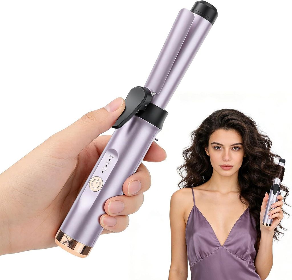 Kabelloser Lockenstab Reise 22mm, Mini Haarstyler mit 3 Produktbild 