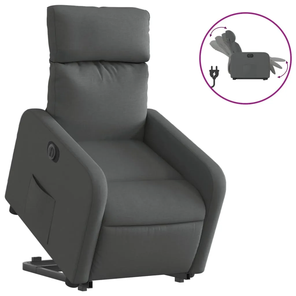 Fauteuil releveur électrique de relaxation en tissu pour salon moderne