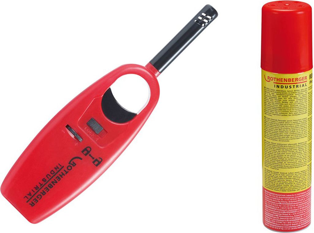ROTHENBERGER Industrial Gasanzünder Mini inkl. 1x Rofill Gas 100 ml - 1500005160