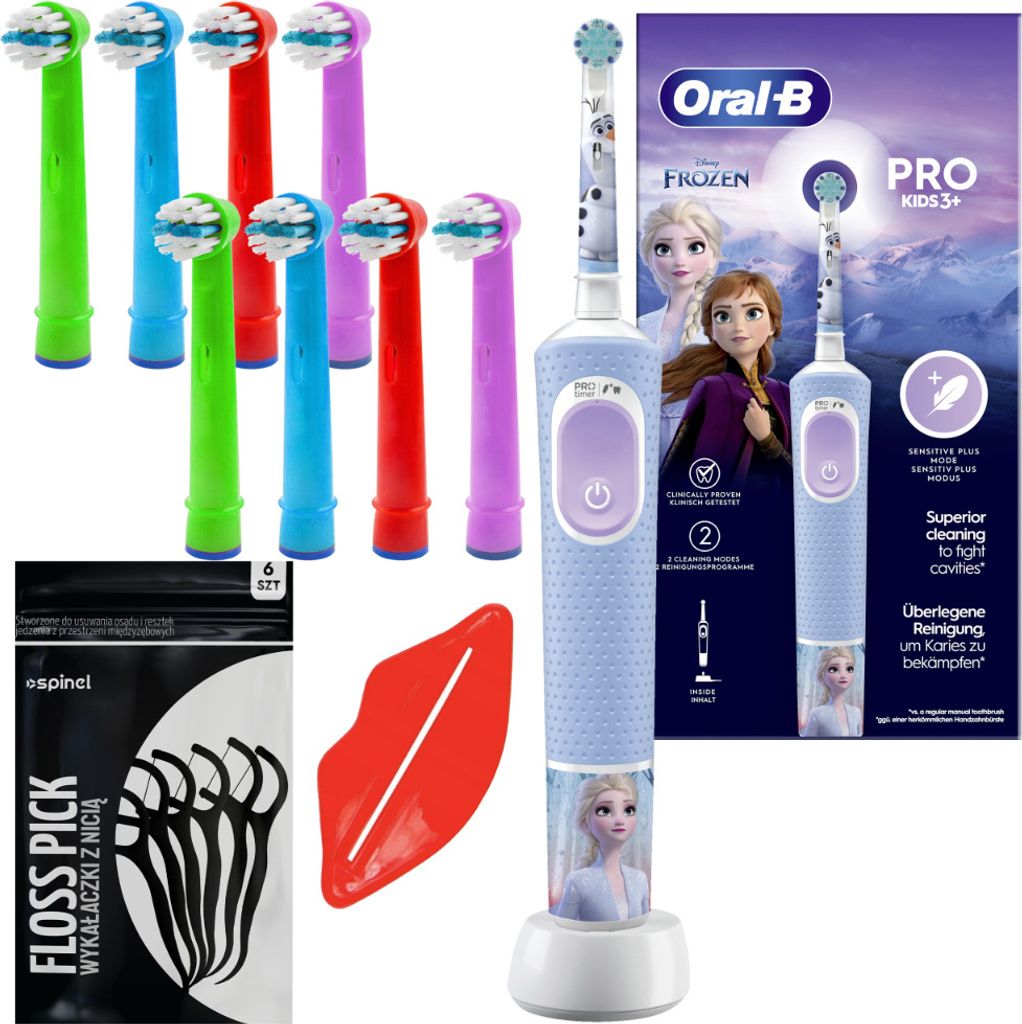 Oral-B Elektrische Zahnbürste Vitality Pro 103 Frozen Kinder 8 Aufsätze