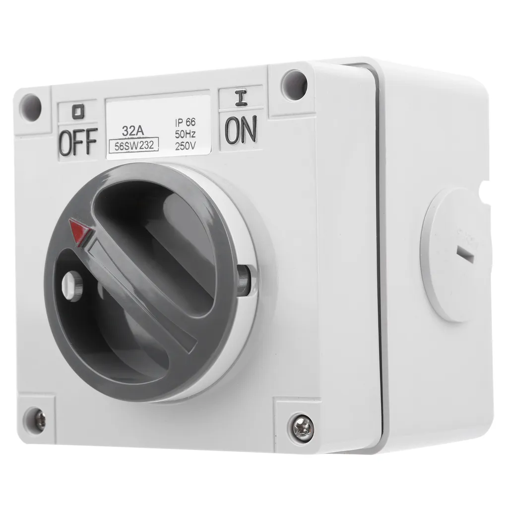 Interrupteur rotatif extérieur 2P32A haute isolation avec voyant LED