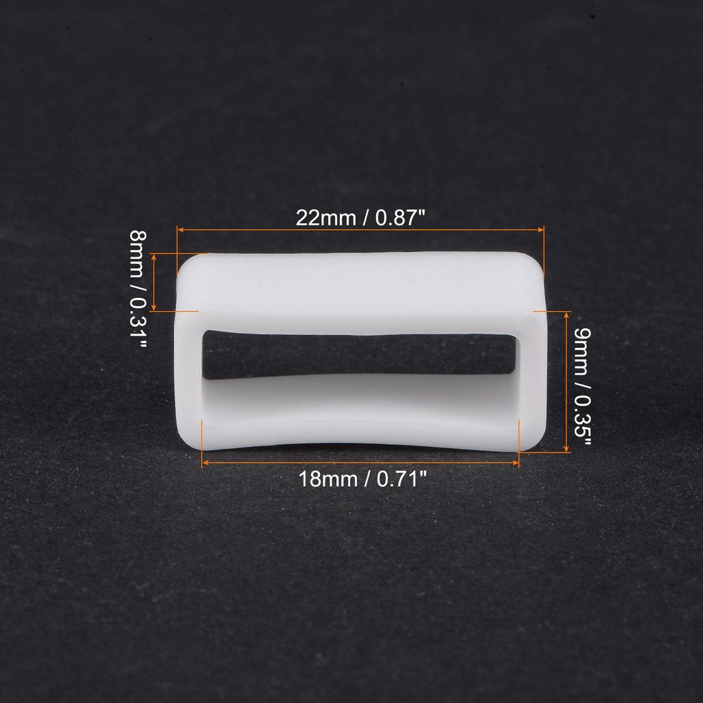 4Stk Uhrenarmband Schlaufen Gummi Ersatz Befestigungsringe fš¹r 18mm Wei?
