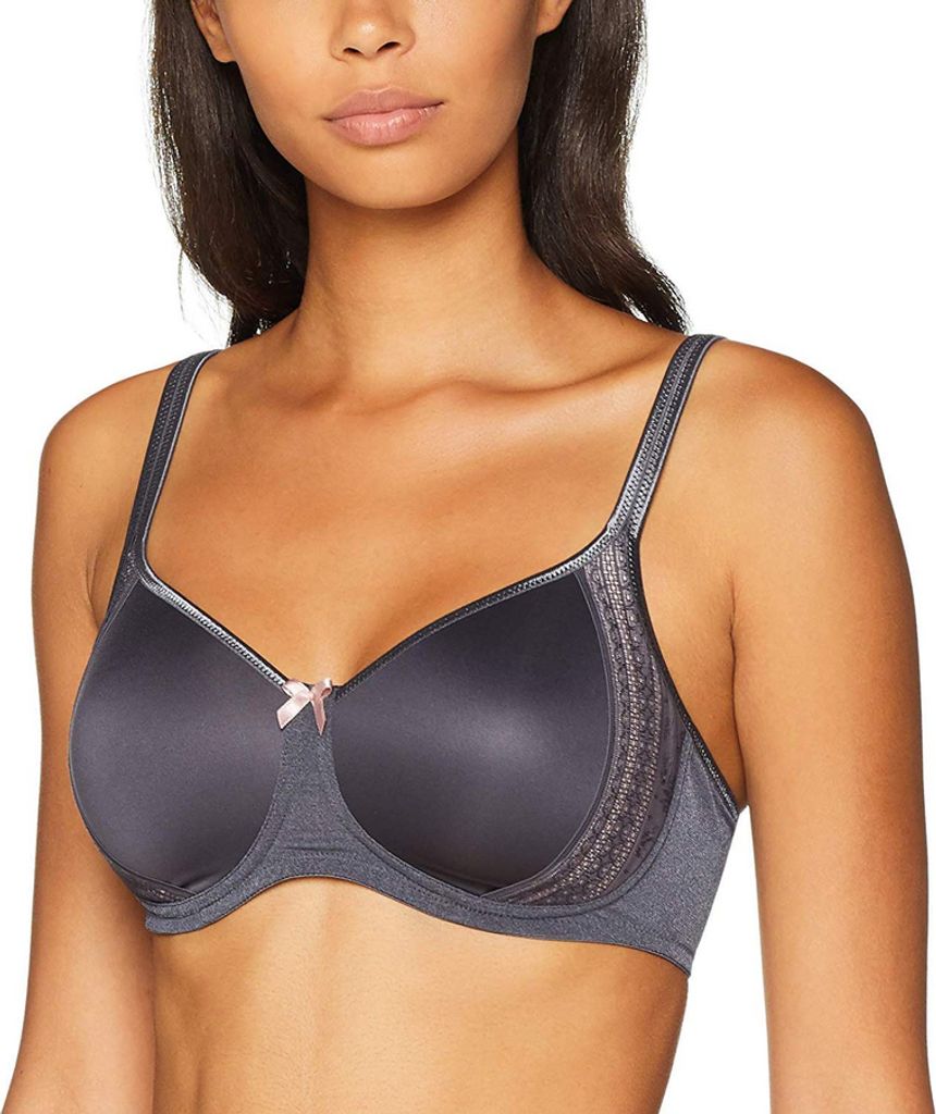 RosaFaia Beautyfull Fleur Vorgeformter BH ohne Bügel 5654 Anthrazit – Größe 85 / A