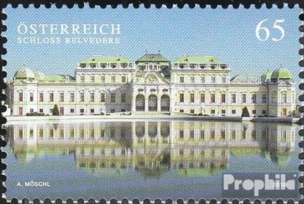 Briefmarken Österreich 2010 Mi 2860 (kompl.Ausg.) gestempelt Schloß Belvedere