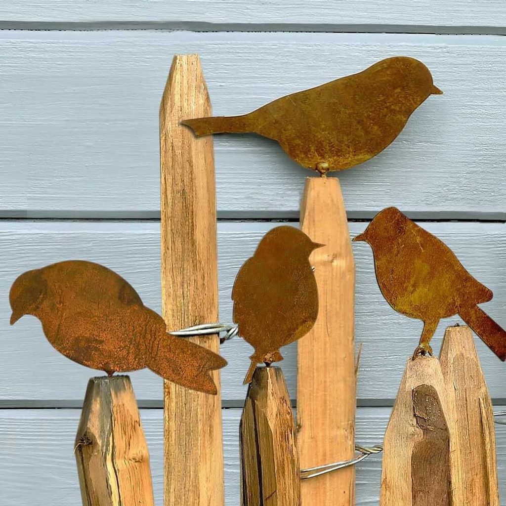 Rostfigur Vogel Specht – Metall-Dekofigur Für Garten & Baum | Ca. 28x10 Cm, Mit Schraube