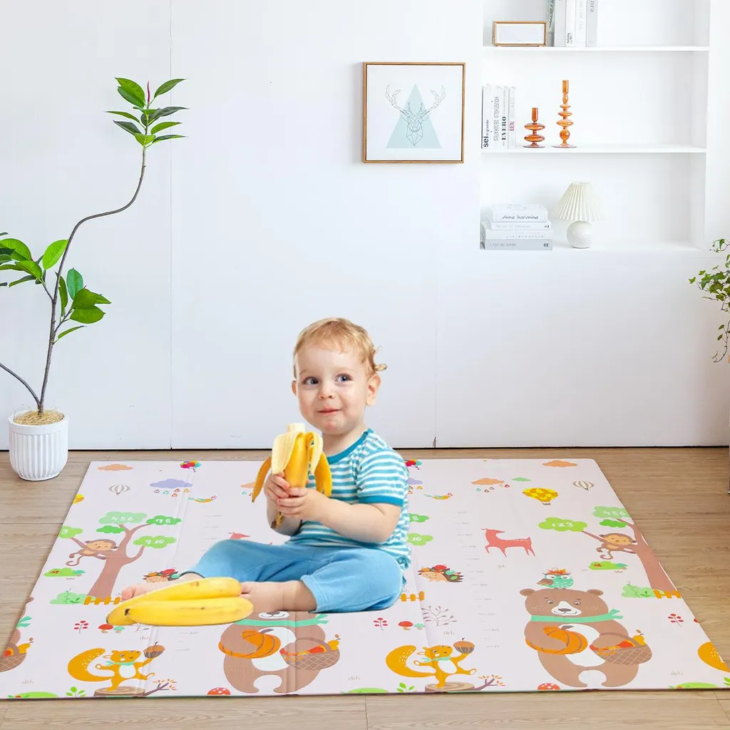 Tapis de sol bébé imperméable et réversible pour l'éveil des petits