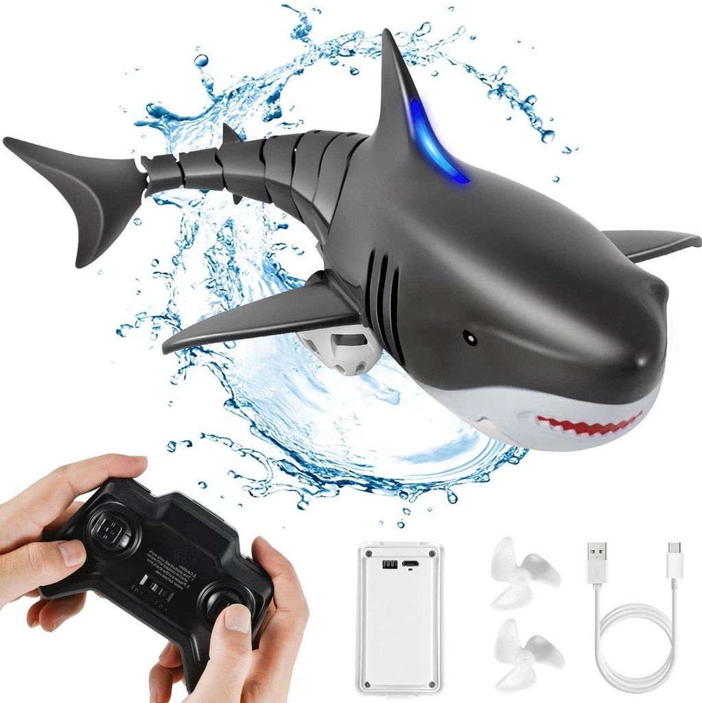 RC Haifisch Spielzeug – 2.4GHz Ferngesteuertes Boot für Kinder 3–12 Jahre
