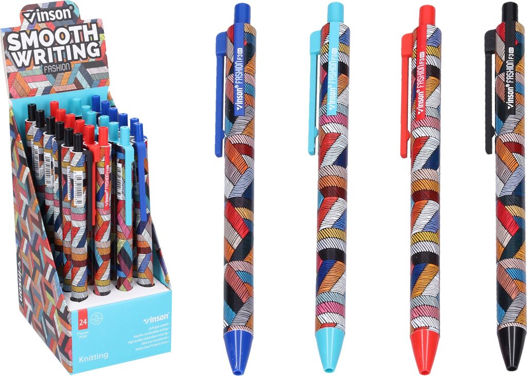 Kugelschreiber 0,5 mm (blaue Mine) Hybrid-Tinte 4 Ausführungen