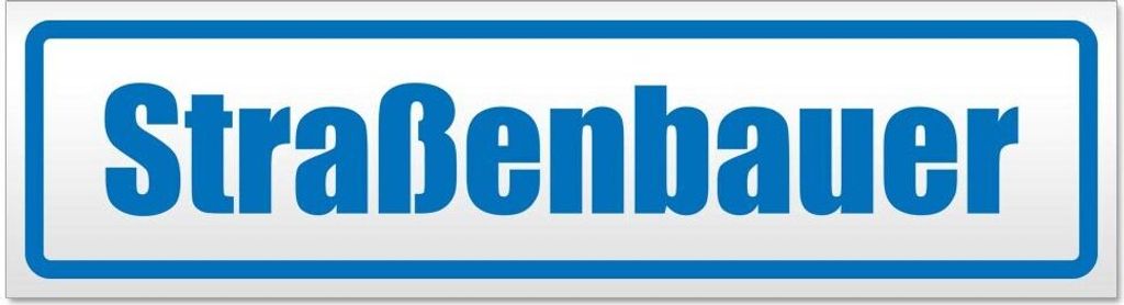 Kiwistar Straßenbauer Magnetschild Schild magnetisch - 45cm Blau - Magnetfolie für Auto PKW Kfz