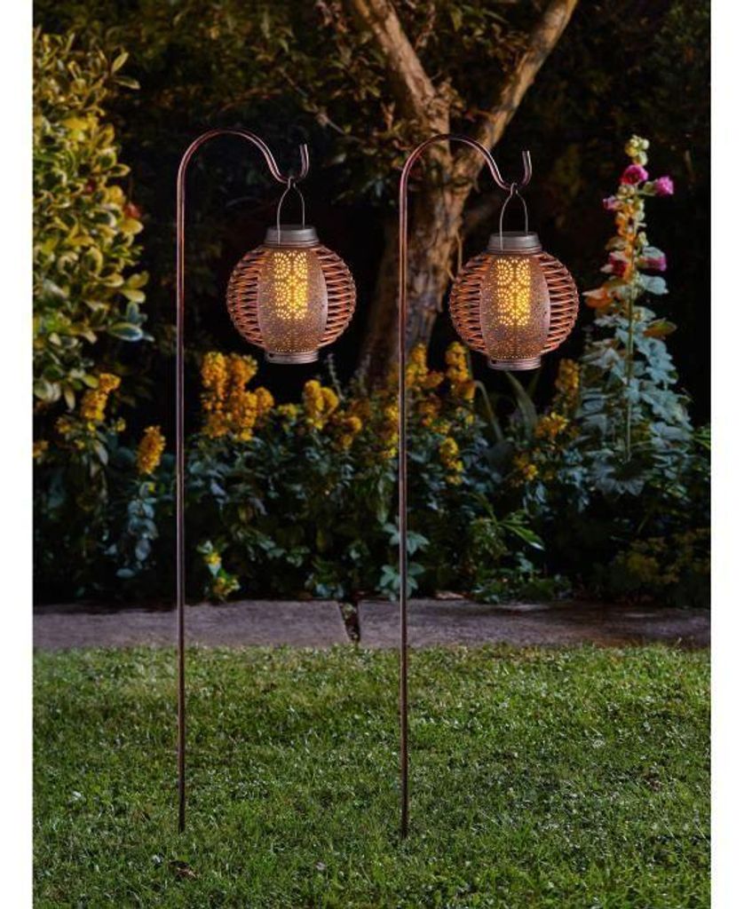 Solar Laterne, Forli SMART GARDEN, 2er Pack, Cool Flame Effekt, 92 x 15 cm