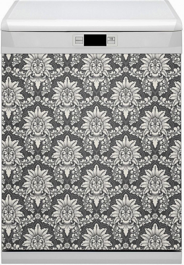 Geschirrspüle Magnet für Spülmaschine Magnetmatte Küche Magnete Dekorative 60x80 cm - Damascen -Muster