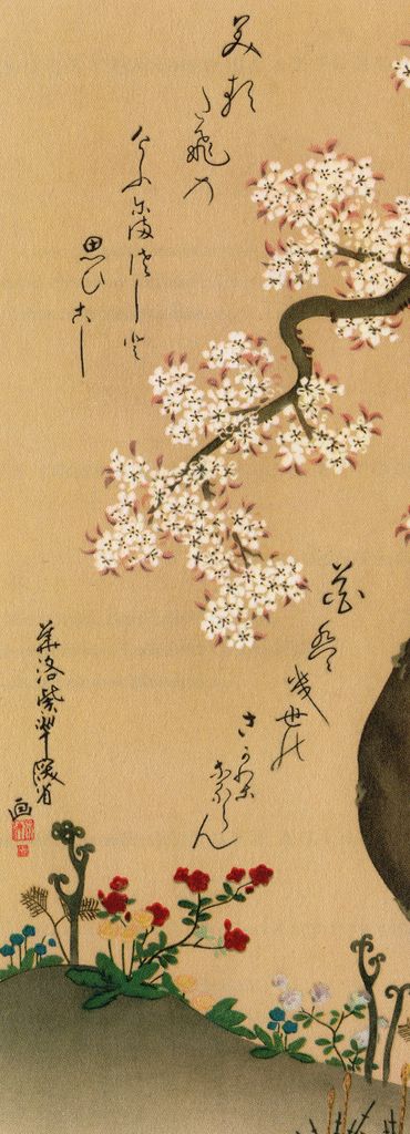 Cherry Blossom Kunstdruck Ogata Kenzan 15,3 x 42,5 cm