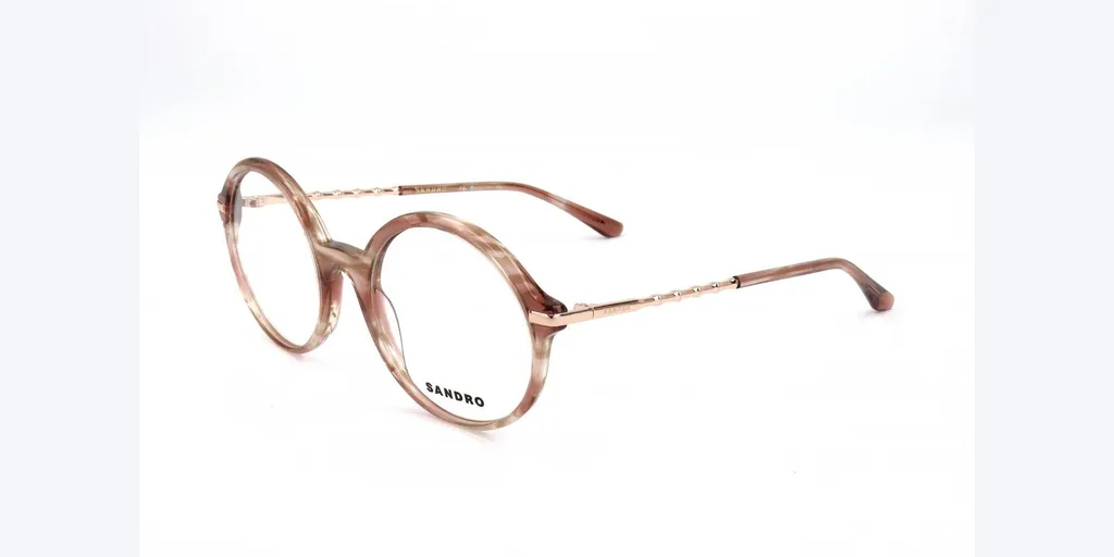 Monture Optique Sandro SD2037 Rose Fumé en Acétate pour Femme Chic