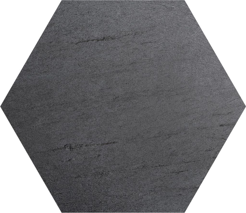 DEQORI Fototapete Sechseck 150x130 cm 'Schiefertafel Stein-Optik' Wand Tapete Sticker