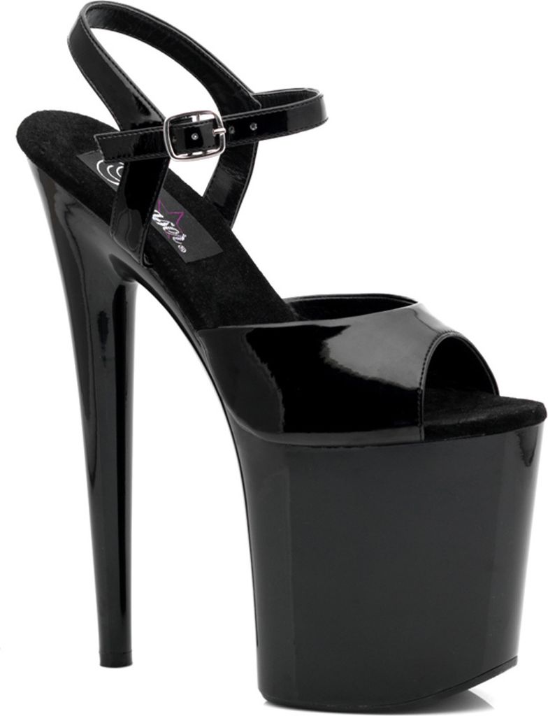 FLAMINGO-809 Damen Sandale von Pleaser, Schwarz Glanz , EU Produktbild 1
