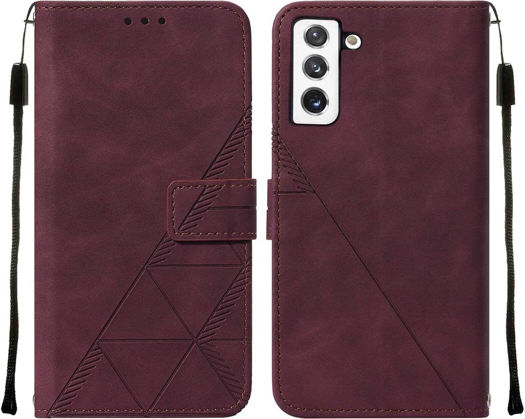 Galaxy S22 Hülle, Schlank Prägung Flip Leder Kartenfächer Produktbild 