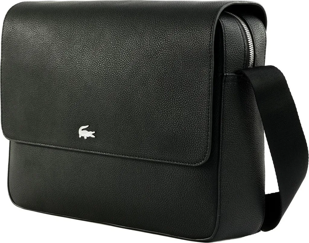 Sacoche Lacoste noire : protégez votre tablette dans ce Messenger Bag