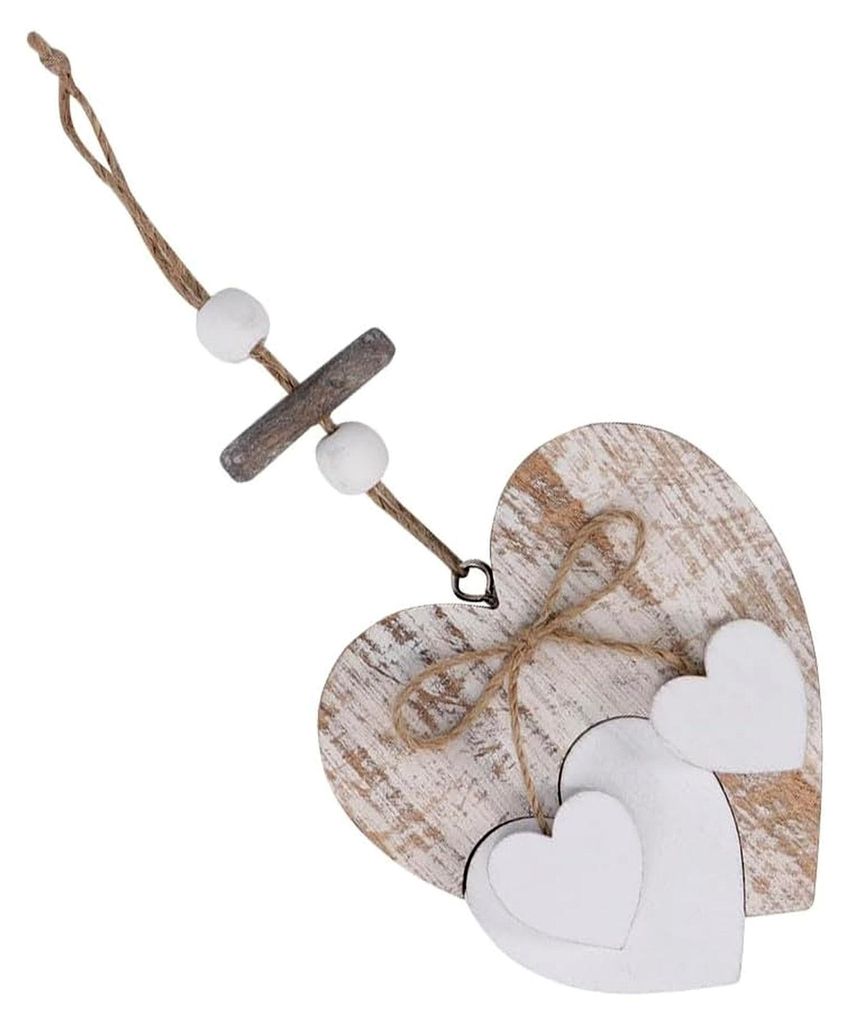 Holzherz Anhänger zum Aufhängen - Herzförmige Wanddekoration und Hochzeitsanhänger - Wiederverwendbare Fenster- und Türdekoration für Zuhause...