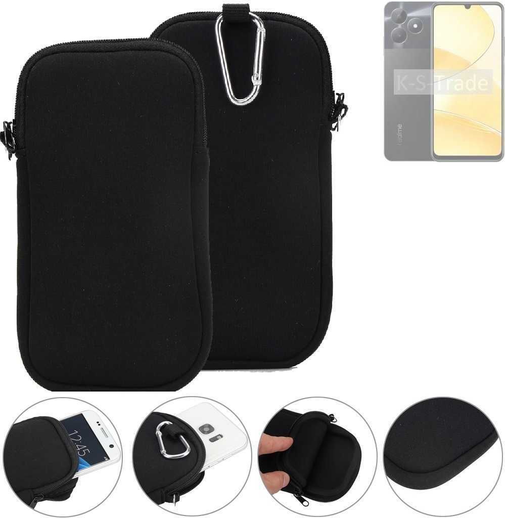 K-S-Trade Neopren-Hülle Handyhülle kompatibel mit Realme C51s Schutzhülle Neoprenhülle Sleeve Schutz-Hülle Gürtel Tasche Case Holster