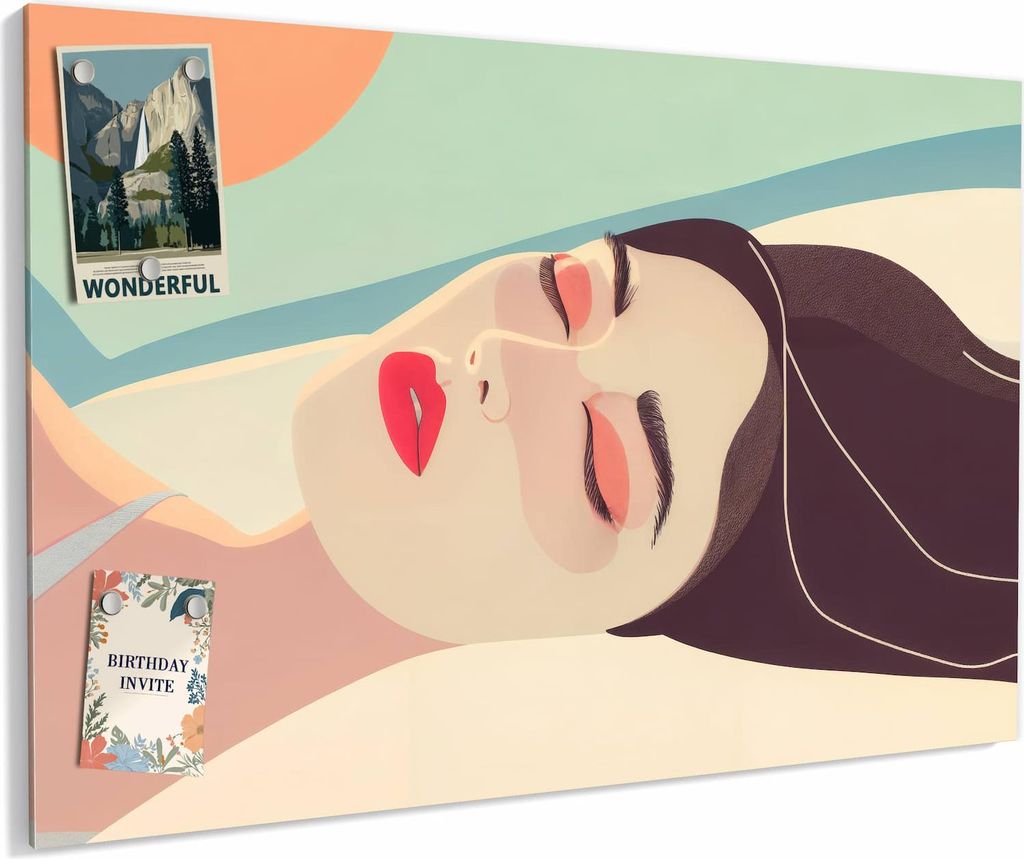 Magnettafel 90x60cm magnetisch & beschreibbar Metall-Board - Sonnenbaden