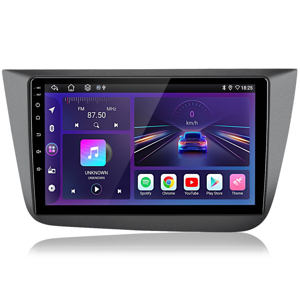 4+64GB Carplay android autoradio 9''HD Für Seat Altea 2004-2016 Android13 8kern Autoradio GPS Nav WiFi BT SWC FM 1280*720 4GSIM