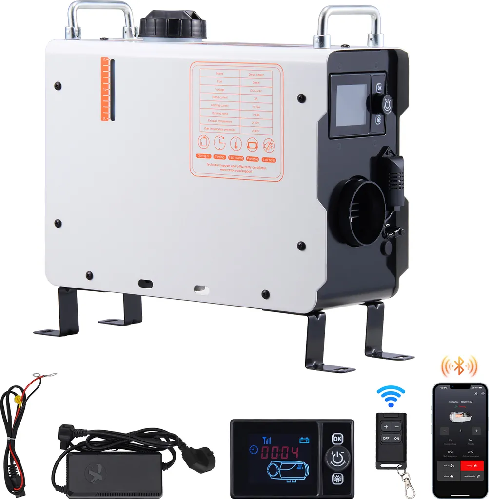 Chauffage stationnaire 2KW 12V : chaleur rapide et alarme CO pour votre van