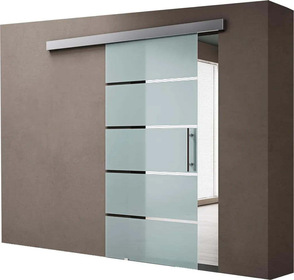 Doporro Amalfi 13H Porte Coulissante en Verre Sécurit 90x215cm Satiné