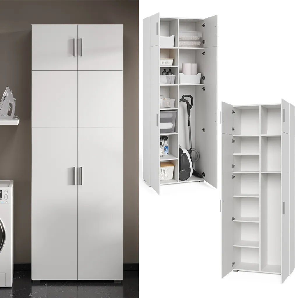 Armoire de rangement blanche multi-usage avec surmeuble Vicco Ingo 80 cm - 2