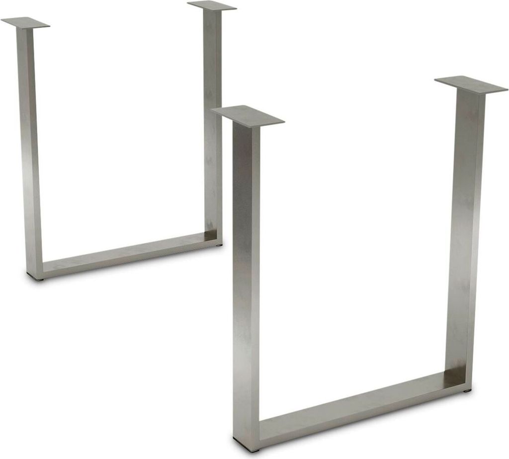 Tischgestell Daphne 59x69,5 Metall Edelstahl gebürstet