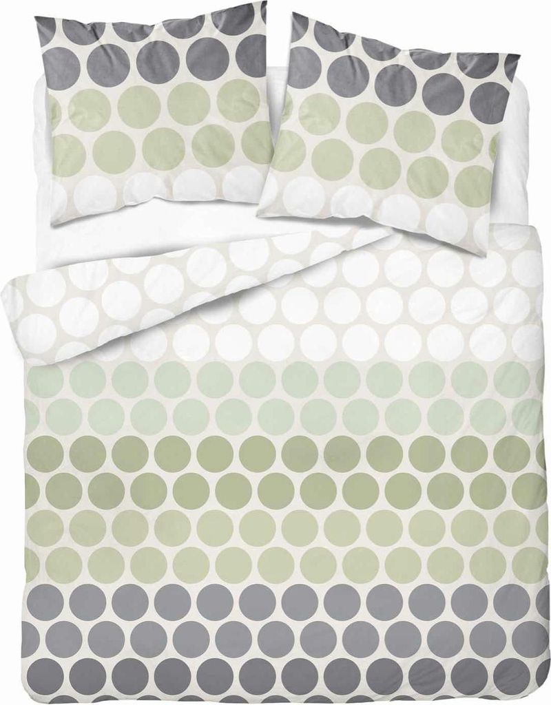 Bettwäsche, Baumwollsatin, hohe Qualität 200x220 5474b Grüne Kreise