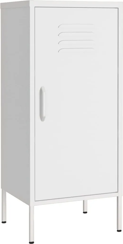 Mobiletto Acciaio Bianco vidaXL 42,5x35x101,5 cm - Design Slim Moderno