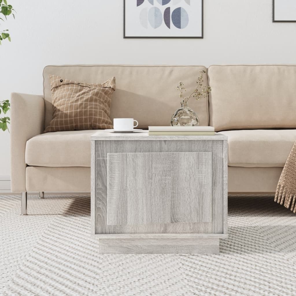 The Living Store Couchtisch Grau Sonoma 51x50x44 cm Holzwerkstoff