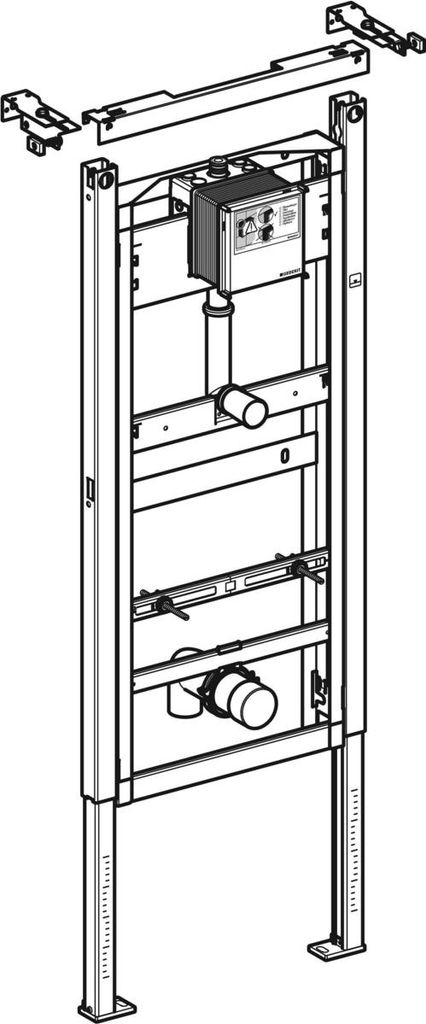 GE DuofixBasic Element für Urinal, 130cm Universal, Wandanker