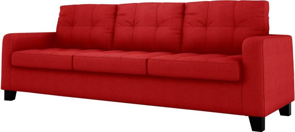 Dreisitzer-Sofa Gloss-Margo red