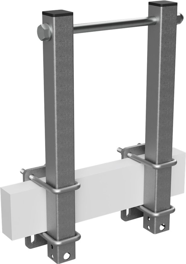 Stützen mit Achse Halter für Seitenrolle Sliprolle Kielrolle Bootstrailer verzinkt SUPROD, B=180, L=450 mm