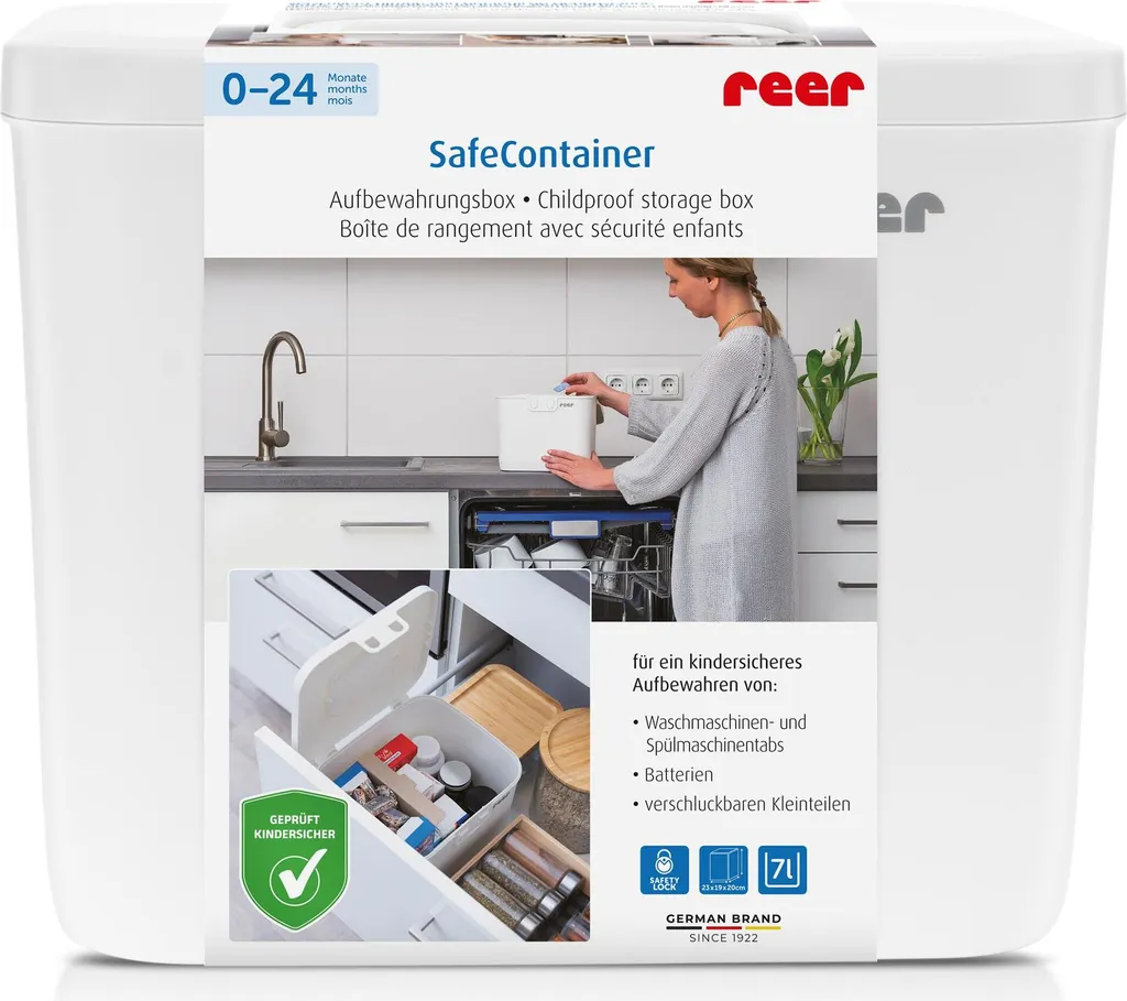 Reer SafeContainer Boîte de rangement sécurisée enfant pour médicaments