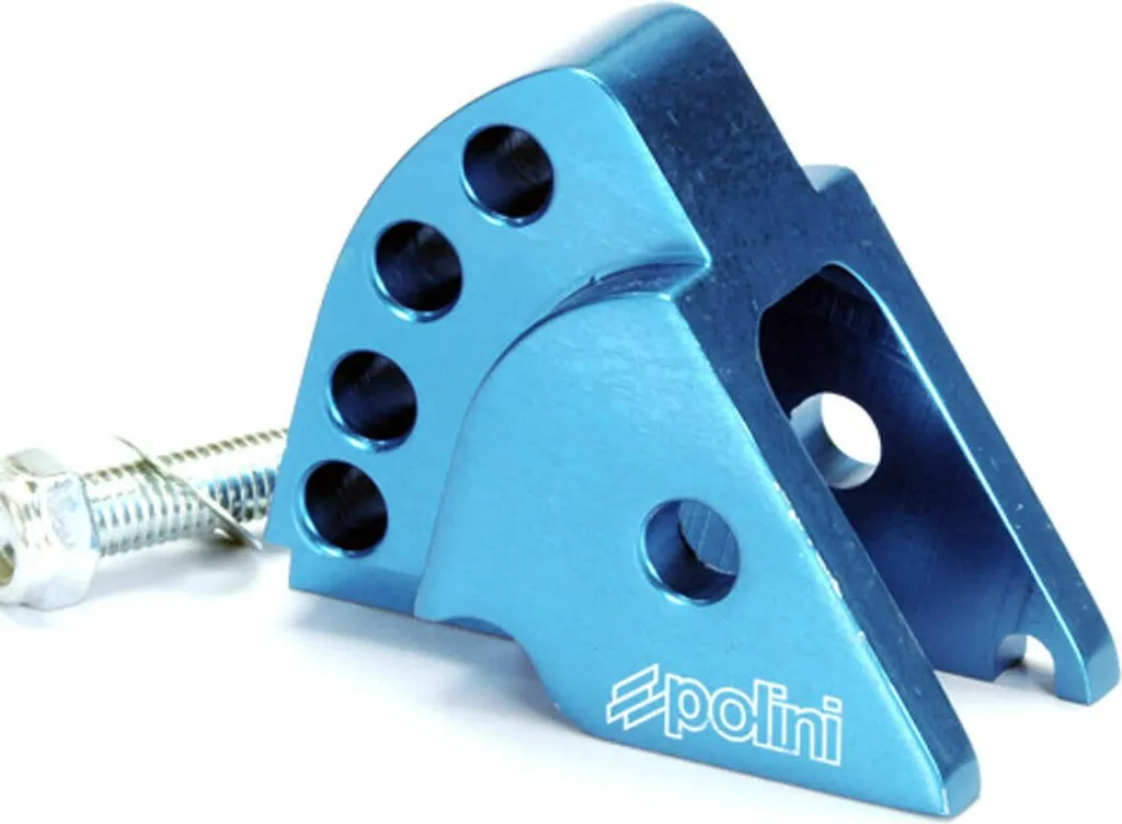 Rehausseurs amortisseur Polini Minarelli Vertical bleu - Tuning MBK Boost