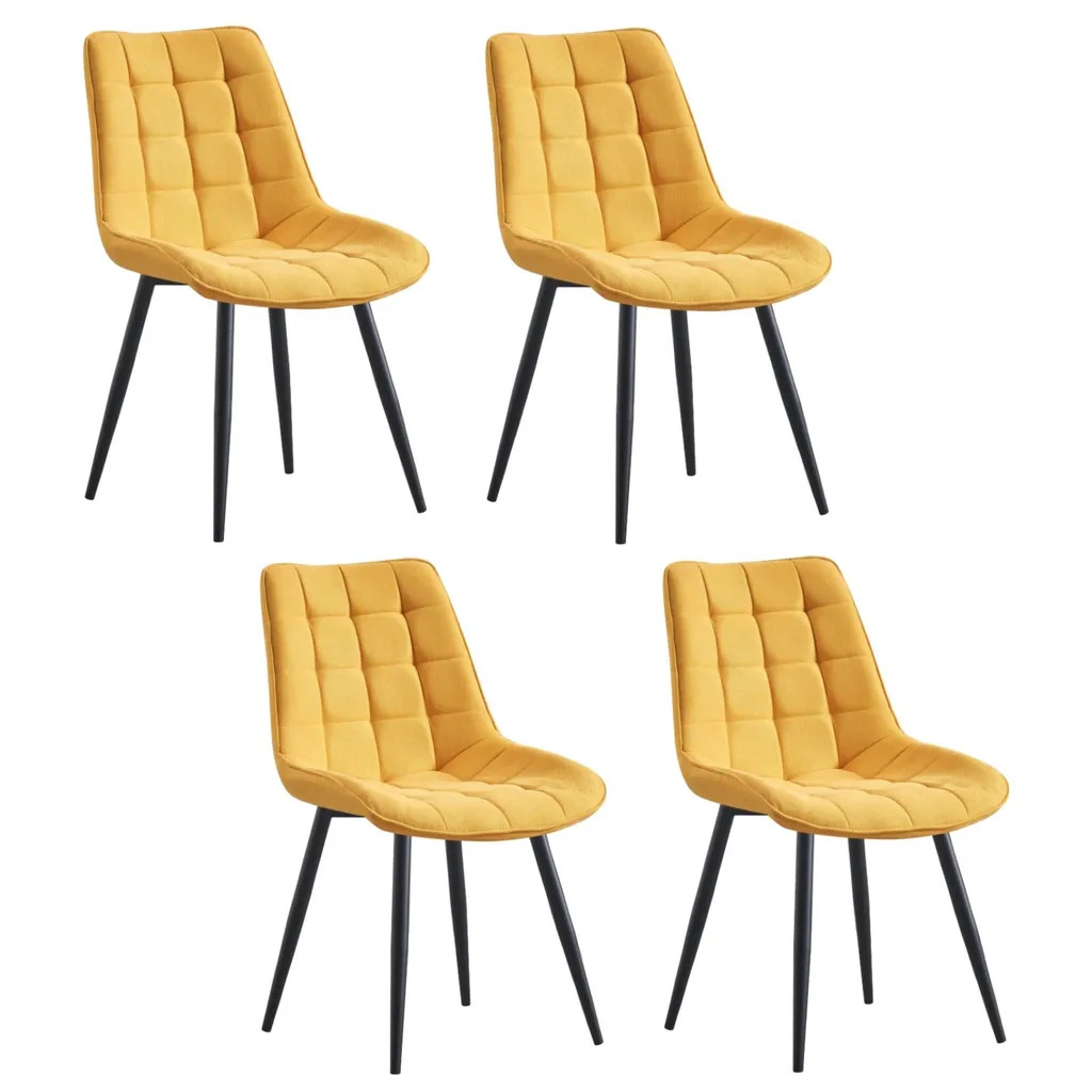 Chaise de salle à manger jaune CasaDolce ABSY pour intérieur moderne