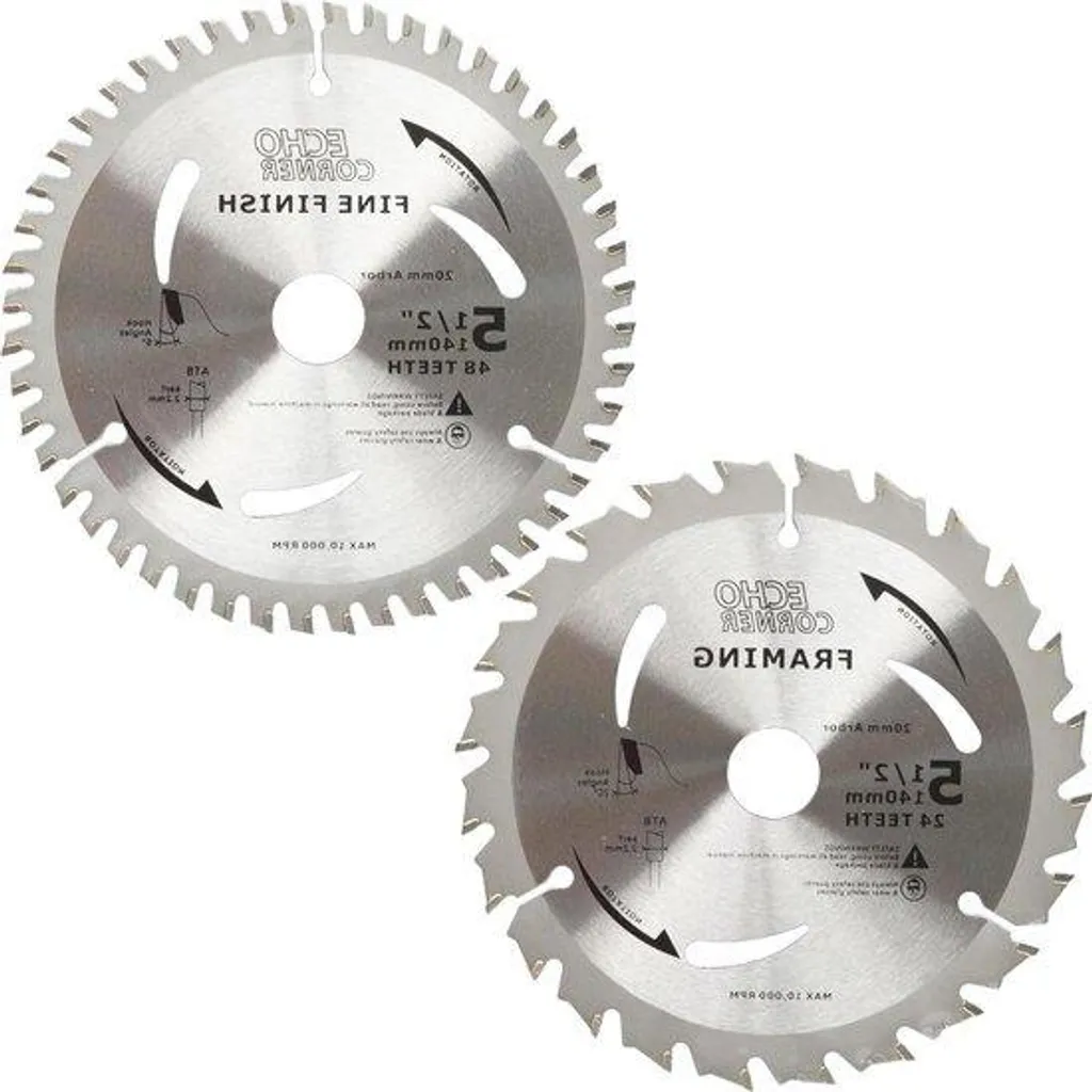 Lames scie circulaire anti-éclats pour MDF et bois - Kit TCT 5-1/2"