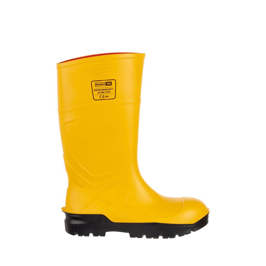 Portwest FD95 PolyurethanSicherheits-Gummistiefel Wellington S5 CI FO Yellow Gr. 46