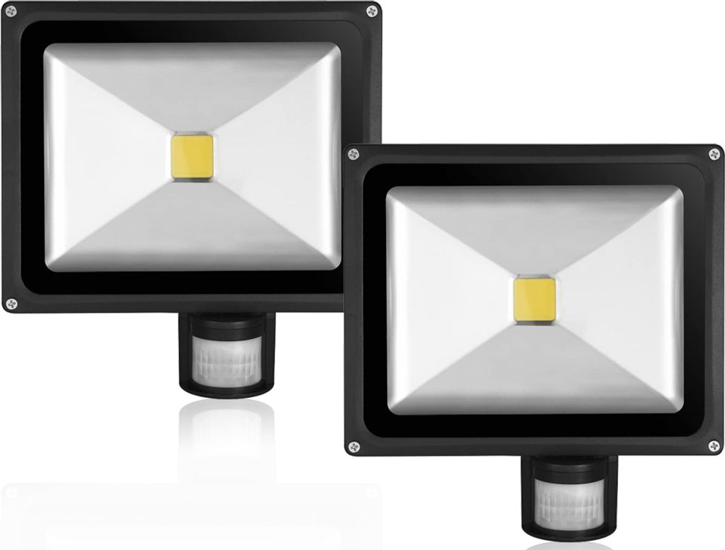 Greenmigo 2X 30W LED Strahler Fluter+Bewegungsmelder Warmweiß Warmweiss Objektbeleuchtung Wandstrahler Flutlicht AußenStrahler Gartenlampe IP65 8...