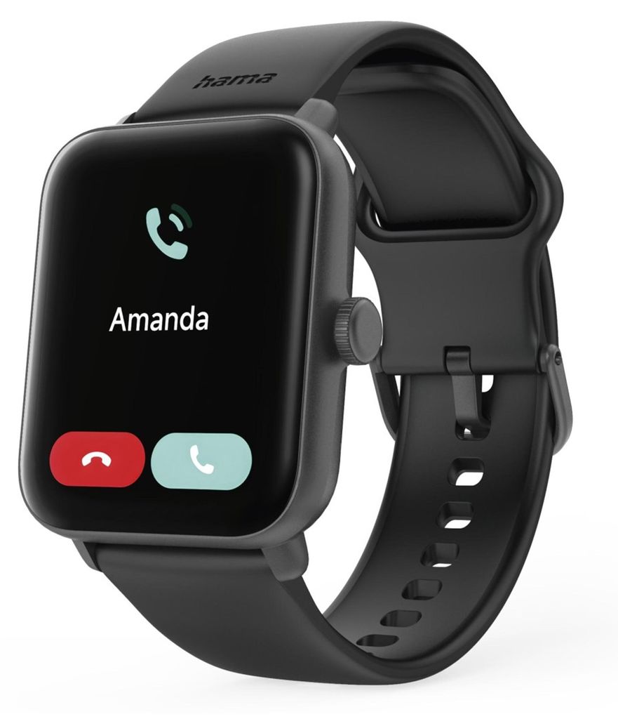 Hama Smartwatch 6010 GPS, 44 mm, Telefonfunktion, Schwarz Produktbild 
