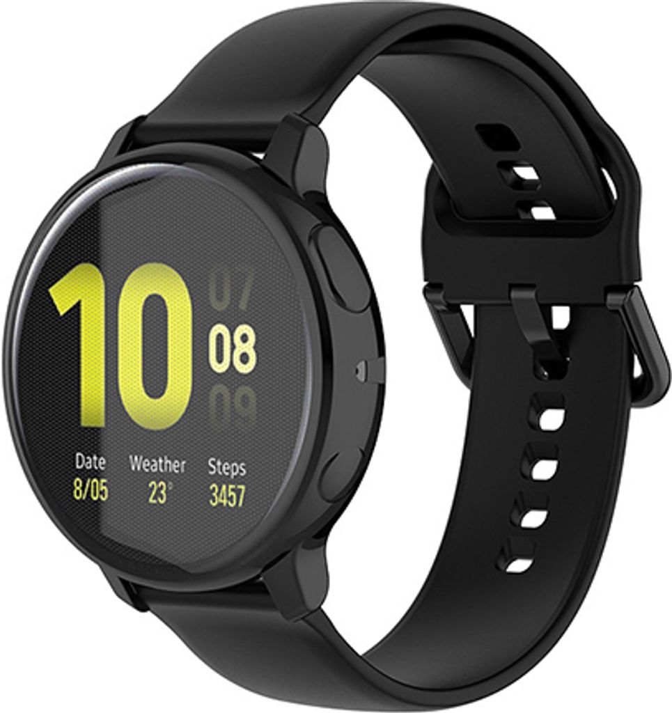 INF Galvanisiertes Uhrengehäuse für Samsung Watch Active 2 – 40 mm Schwarz