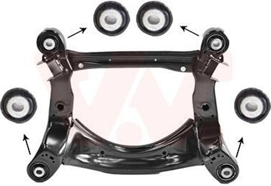 VAN WEZEL 0318690 Hilfsrahmen / Aggregateträger für AUDI A6 Avant (4F5, C6) Vorne Fahrschemel