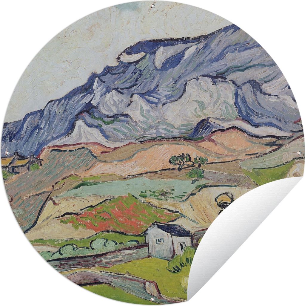 MuchoWow Gartenposter Outdoor-Poster Rund Die Alpen - Vincent van Gogh Ø 60 cm Gartendeko Rundes Poster draußen