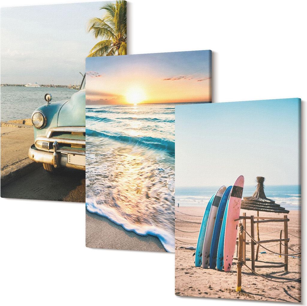 Leinwandbild – Wandbild – Leinwandbilder – Kunstdruck – Polycanvas – Modern – Mehrteilig – 3-Teilig Set – Hochwertig – Geruchslos...