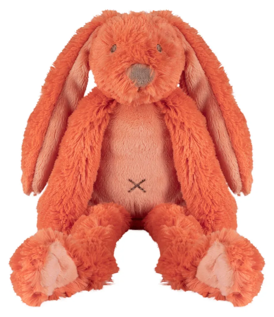 Doudou Lapin Richie 28cm Orange Happy Horse - Peluche Anti-Perte