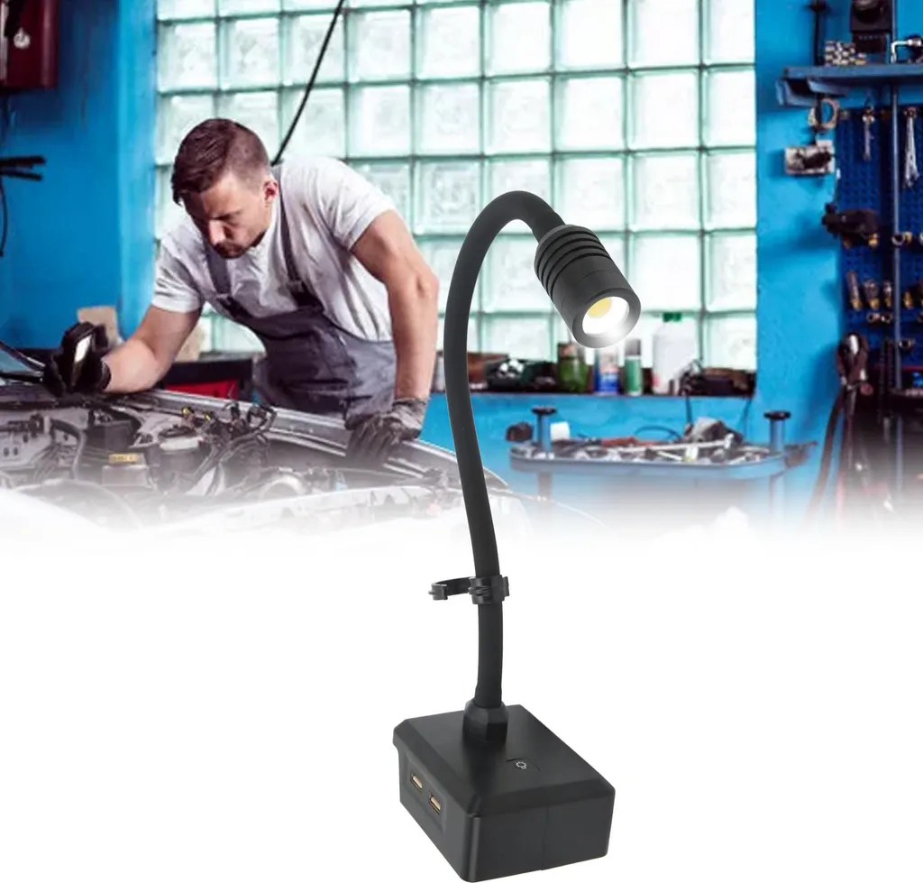 Lampe de travail LED flexible à 360° avec chargeur USB double port - 11