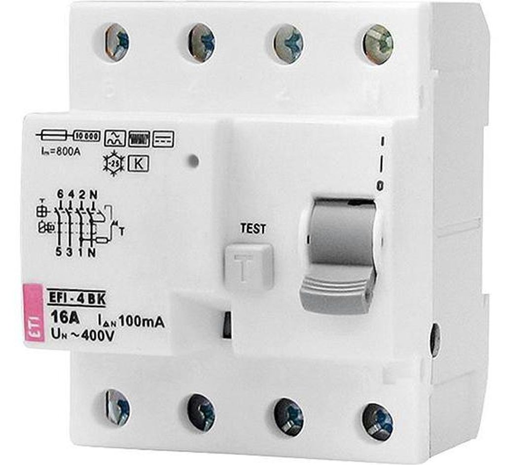 ETI FI-Schalter EFI-4B 4-polig 40A 30mA Typ B kurzzeit- verzögert Schalter Elektro